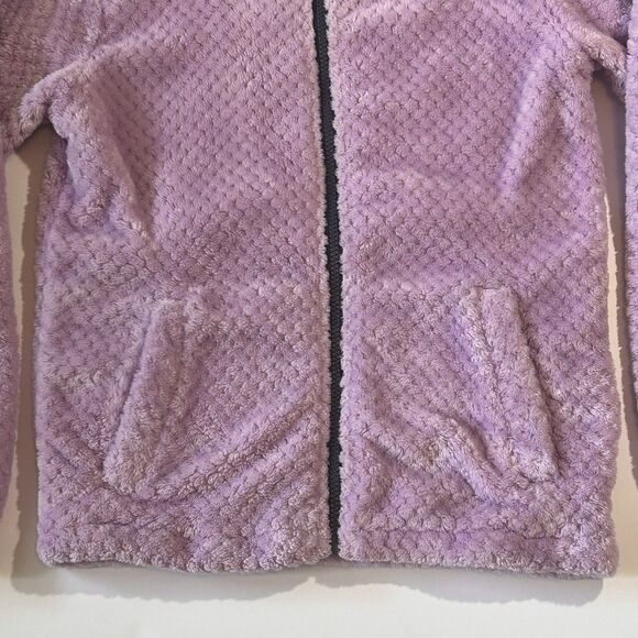 Columbia Fire Side Jacket Girls L Purple/ Lavender Full Zip Fleece Mock Neck - Picture 4 of 15